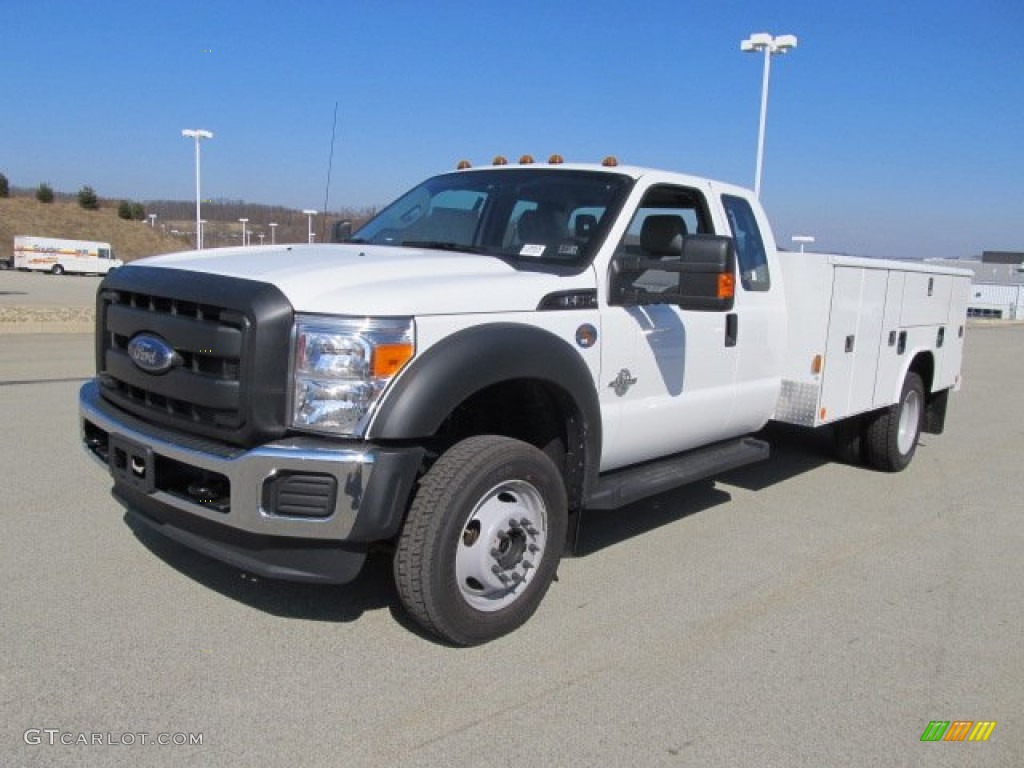 Oxford White 2012 Ford F550 Super Duty XL Supercab 4x4 Commercial Utility Exterior Photo #61630395