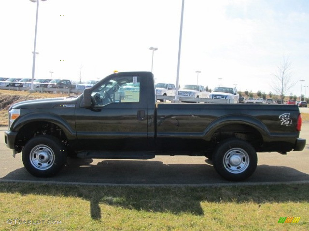 2012 F250 Super Duty XL Regular Cab 4x4 - Green Gem Metallic / Steel photo #10