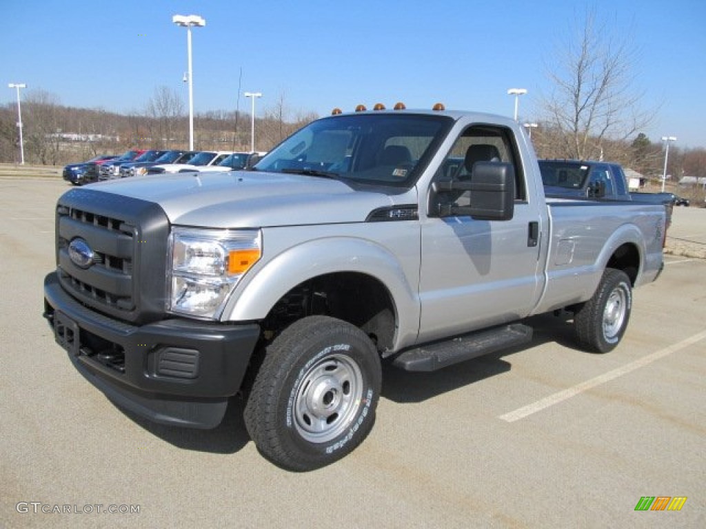 2012 F250 Super Duty XL Regular Cab 4x4 - Ingot Silver Metallic / Steel photo #8