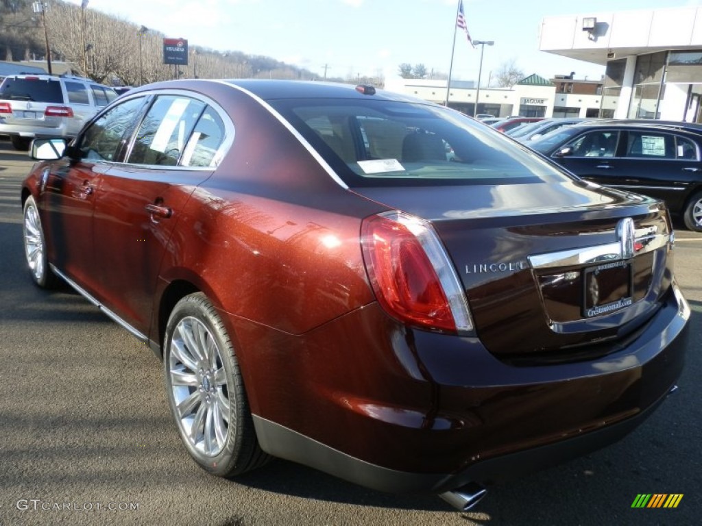 2012 MKS AWD - Cinnamon Metallic / Light Camel photo #7