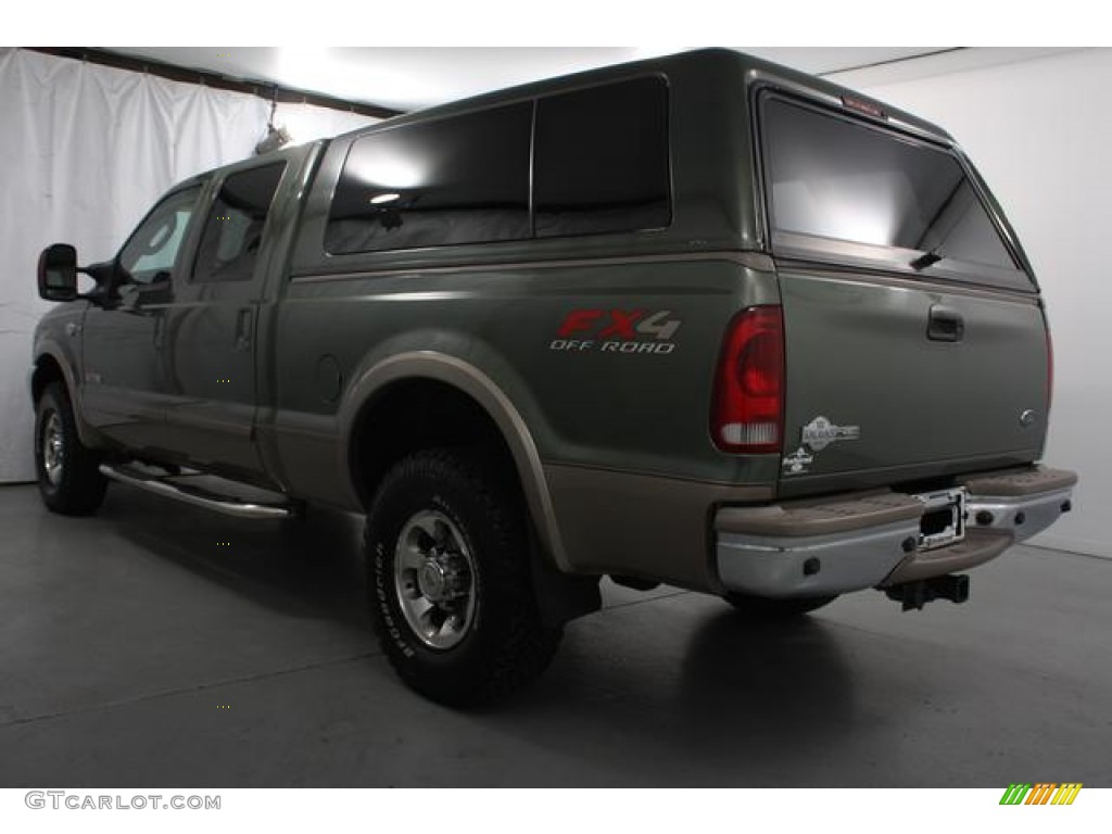 2003 F250 Super Duty King Ranch Crew Cab 4x4 - Estate Green Metallic / Castano Brown photo #6