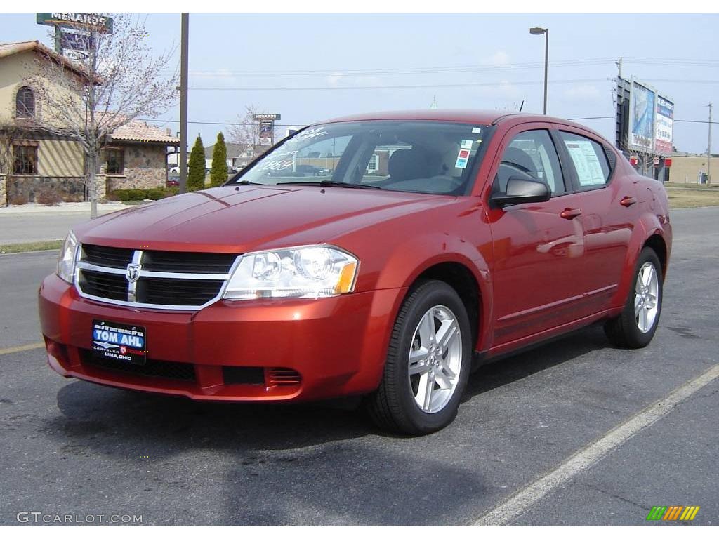 2008 Avenger SXT - Sunburst Orange Pearl / Dark Slate Gray/Light Slate Gray photo #1