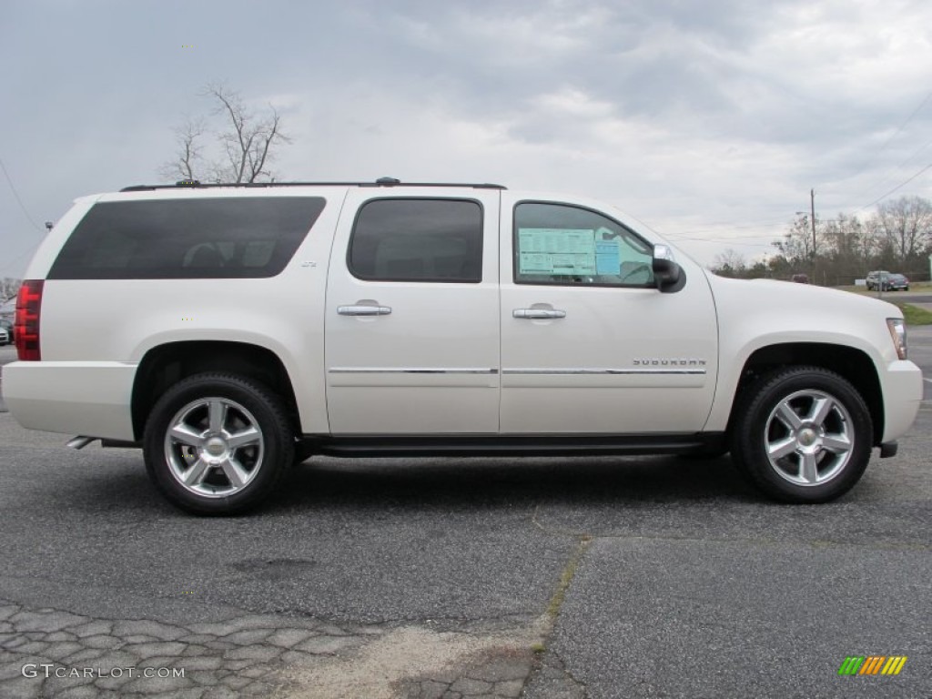 White Diamond Tricoat 2012 Chevrolet Suburban LTZ Exterior Photo #61635302