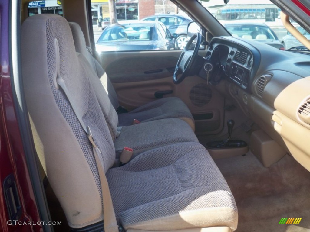 2001 Ram 1500 SLT Club Cab 4x4 - Dark Garnet Red Pearl / Tan photo #12