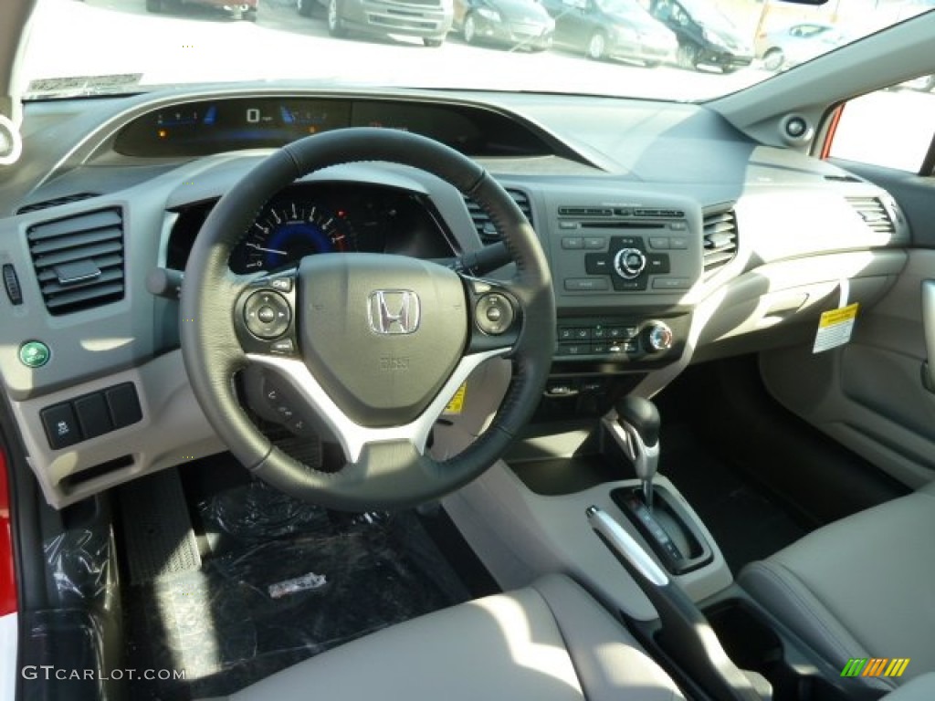 2012 Honda Civic EX-L Coupe Gray Dashboard Photo #61637150