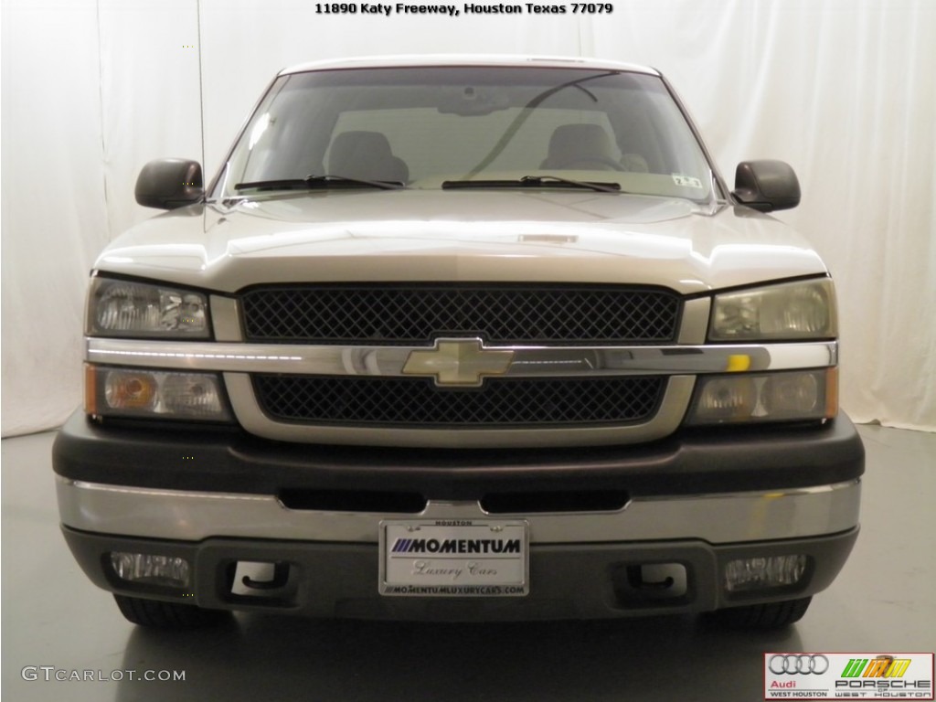 2003 Silverado 1500 LS Extended Cab - Light Pewter Metallic / Tan photo #15