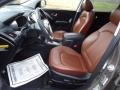 2010 Hyundai Tucson Black/Saddle Interior Front Seat Photo