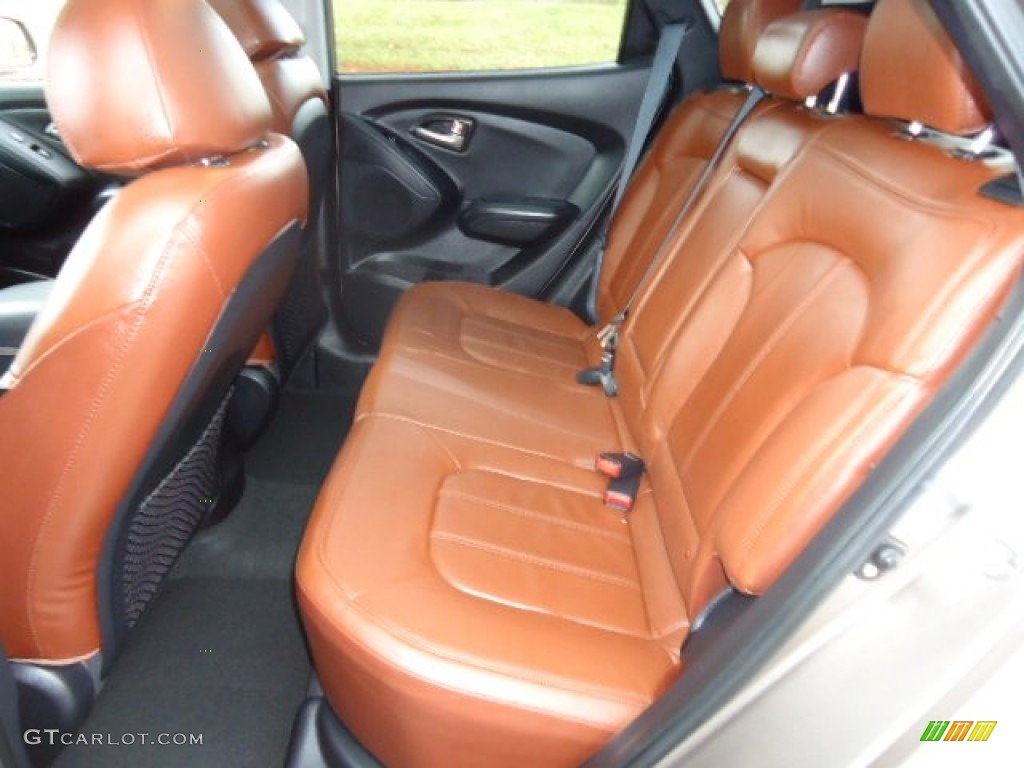 Black/Saddle Interior 2010 Hyundai Tucson Limited AWD Photo #61639160