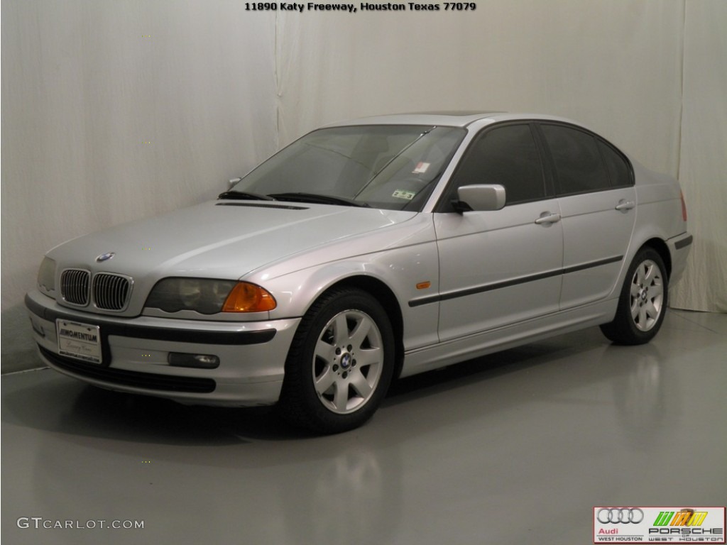 2001 3 Series 325i Sedan - Titanium Silver Metallic / Black photo #4