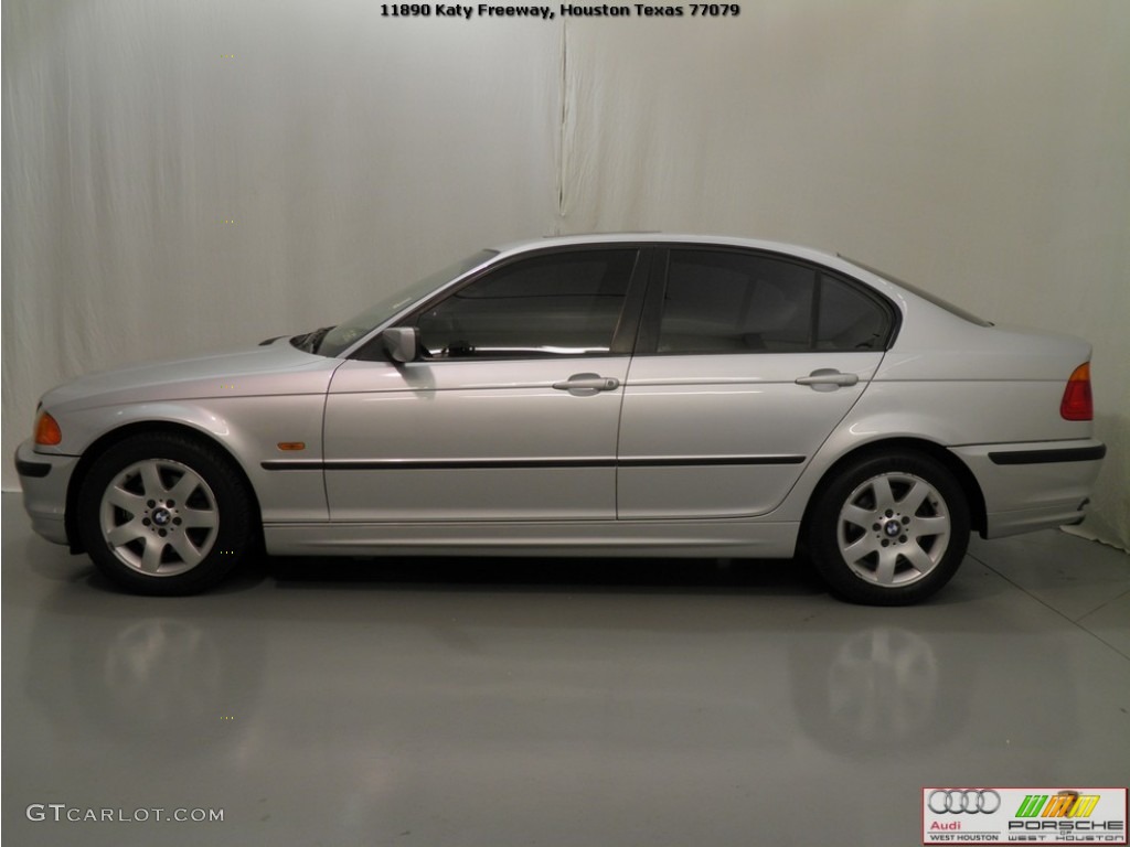 2001 3 Series 325i Sedan - Titanium Silver Metallic / Black photo #5