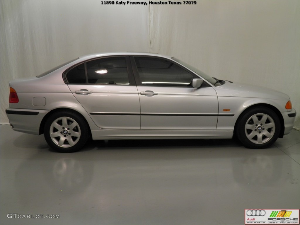 2001 3 Series 325i Sedan - Titanium Silver Metallic / Black photo #6