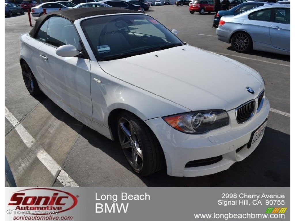 2008 1 Series 135i Convertible - Alpine White / Savanna Beige photo #1