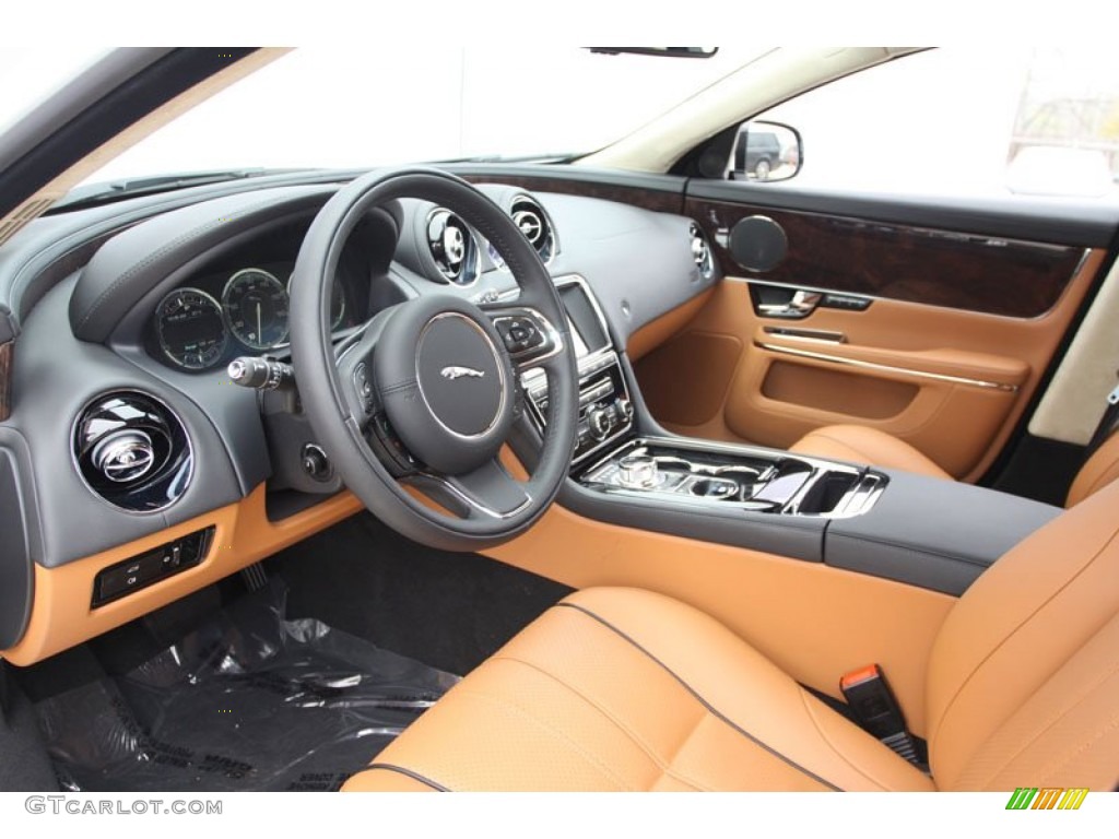 London Tan/Jet Interior 2012 Jaguar XJ XJL Portfolio Photo #61640837