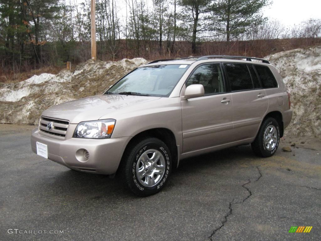 2006 Highlander 4WD - Sonora Gold Metallic / Ivory Beige photo #8