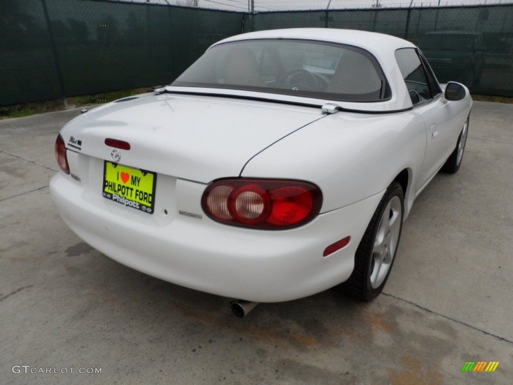 2002 MX-5 Miata LS Roadster - Pure White / Tan photo #3