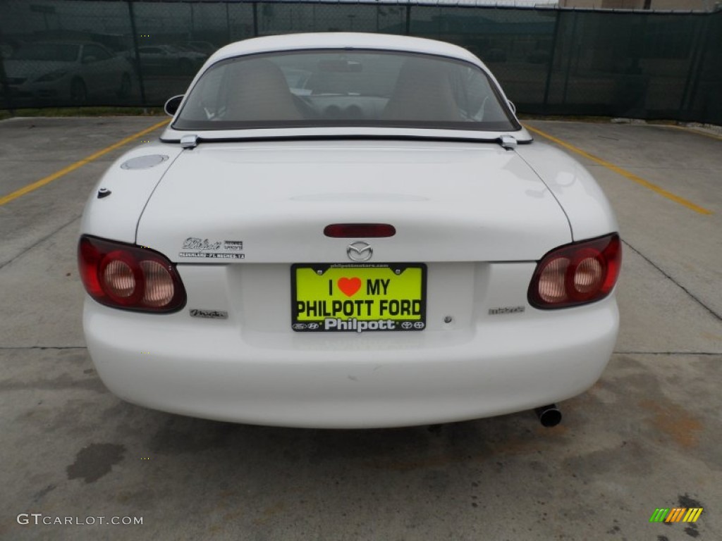 2002 MX-5 Miata LS Roadster - Pure White / Tan photo #4