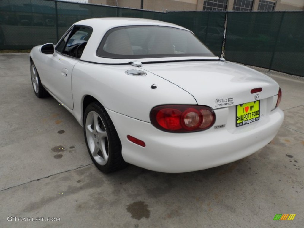 2002 MX-5 Miata LS Roadster - Pure White / Tan photo #5