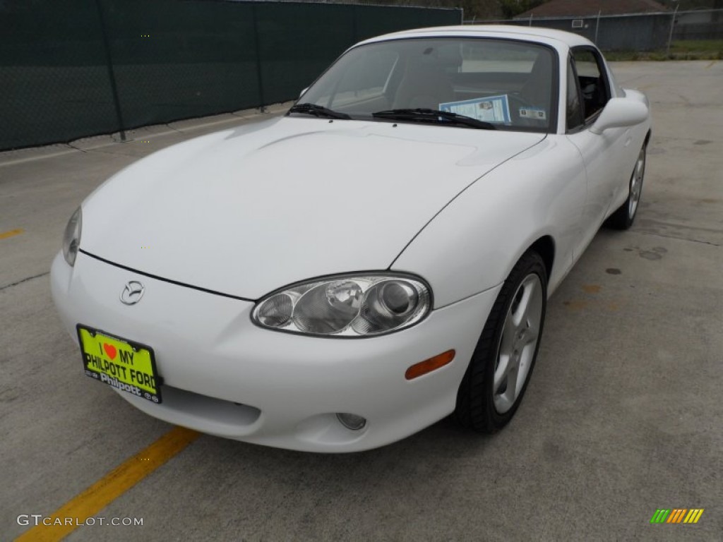 2002 MX-5 Miata LS Roadster - Pure White / Tan photo #7