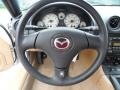 Tan 2002 Mazda MX-5 Miata LS Roadster Steering Wheel