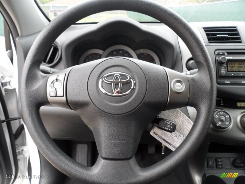 2012 Toyota RAV4 V6 Sport Dark Charcoal Steering Wheel Photo #61643405