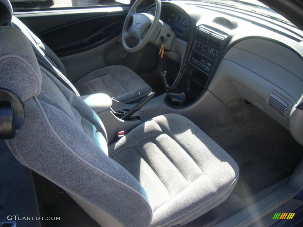 1995 Mustang V6 Coupe - Bright Blue / Gray photo #13