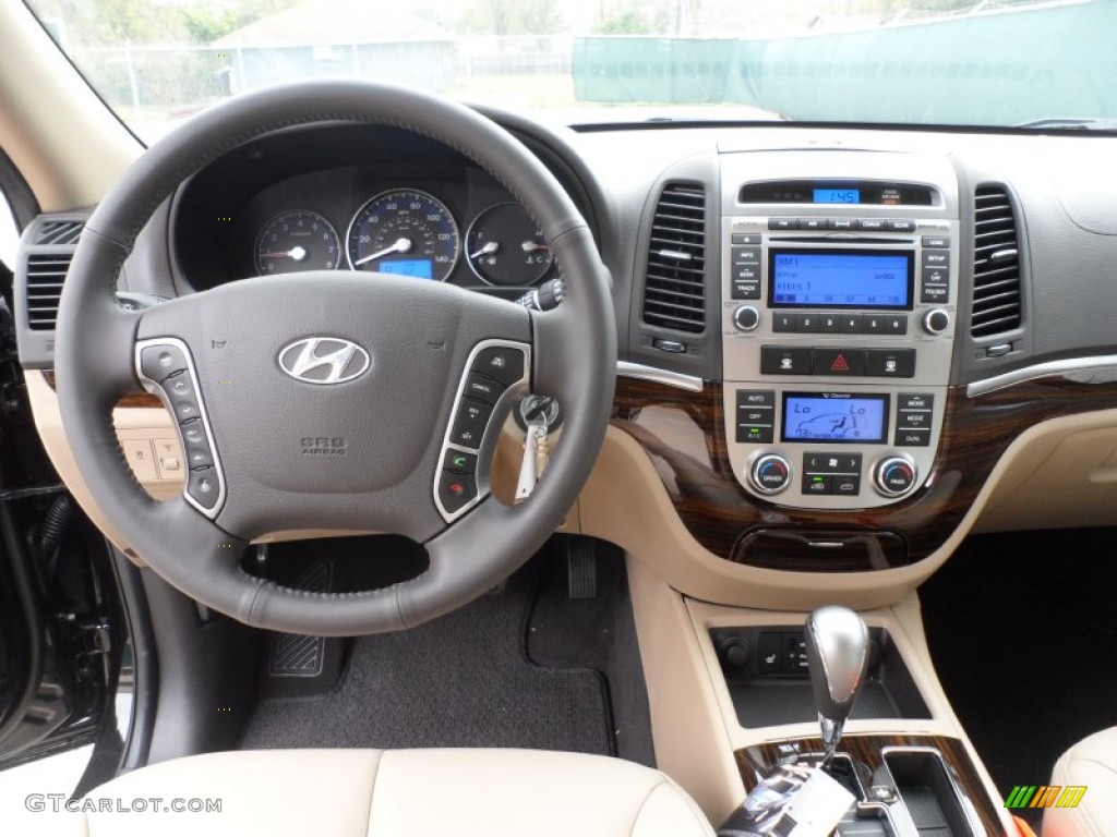 2012 Hyundai Santa Fe Limited Beige Dashboard Photo #61644950