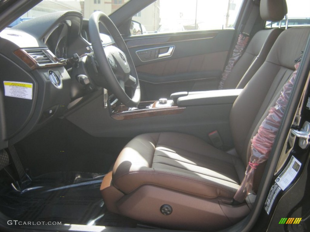 designo Auburn Brown Interior 2012 Mercedes-Benz E 350 Sedan Photo #61647713