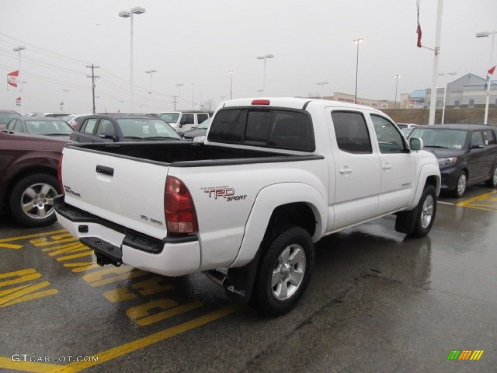 2008 Tacoma V6 TRD Sport Double Cab 4x4 - Super White / Graphite Gray photo #9