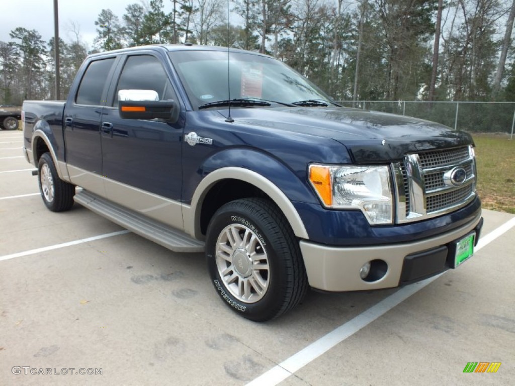 2010 F150 King Ranch SuperCrew - Dark Blue Pearl Metallic / Chapparal Leather photo #1