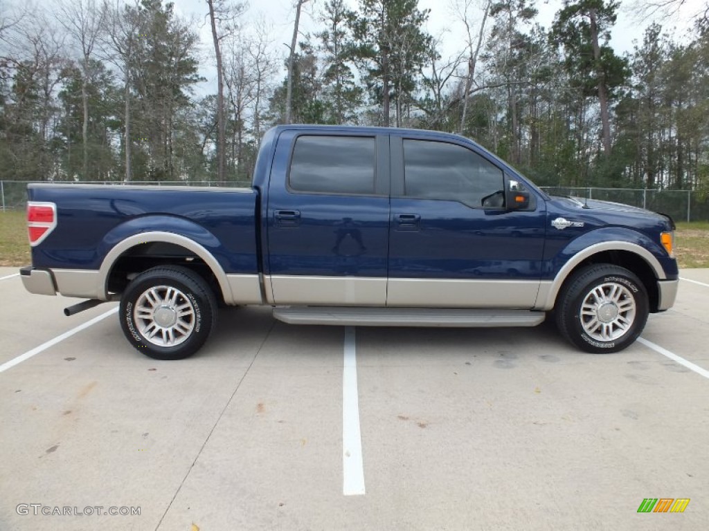 2010 F150 King Ranch SuperCrew - Dark Blue Pearl Metallic / Chapparal Leather photo #2