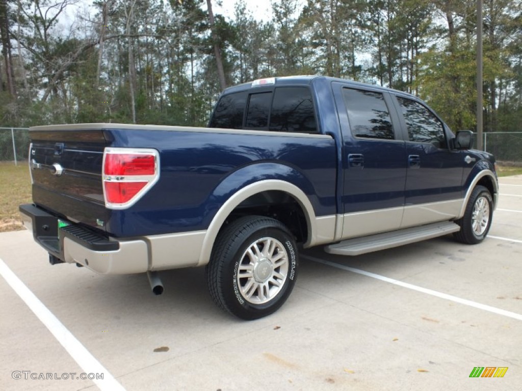 2010 F150 King Ranch SuperCrew - Dark Blue Pearl Metallic / Chapparal Leather photo #5