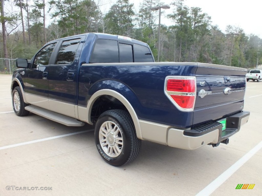 2010 F150 King Ranch SuperCrew - Dark Blue Pearl Metallic / Chapparal Leather photo #7