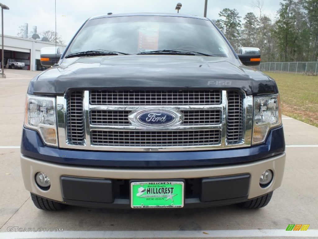 2010 F150 King Ranch SuperCrew - Dark Blue Pearl Metallic / Chapparal Leather photo #10