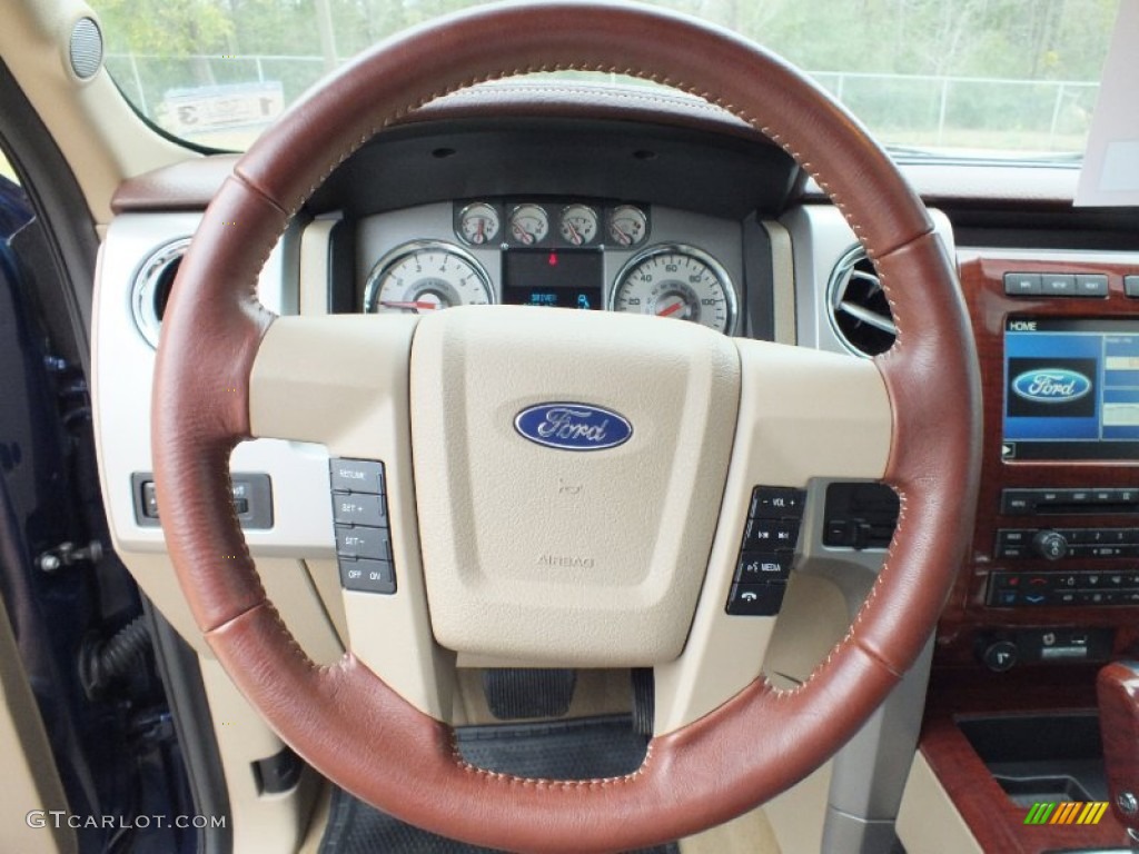 2010 F150 King Ranch SuperCrew - Dark Blue Pearl Metallic / Chapparal Leather photo #27