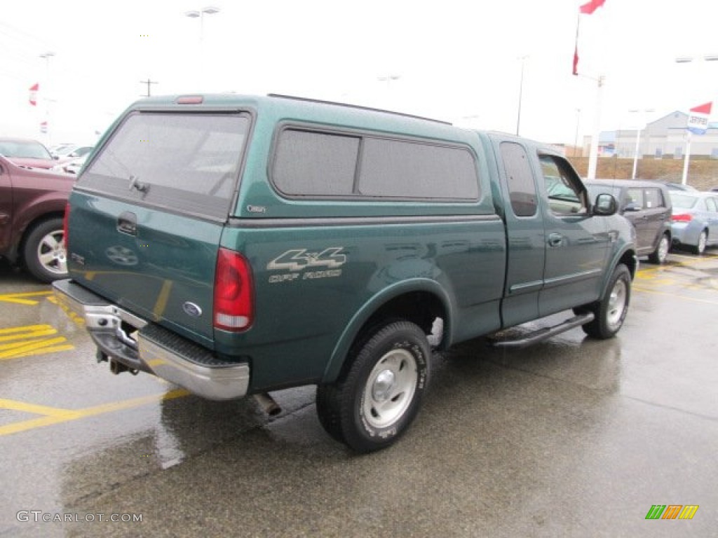 2000 F150 XLT Extended Cab 4x4 - Amazon Green Metallic / Medium Parchment photo #7