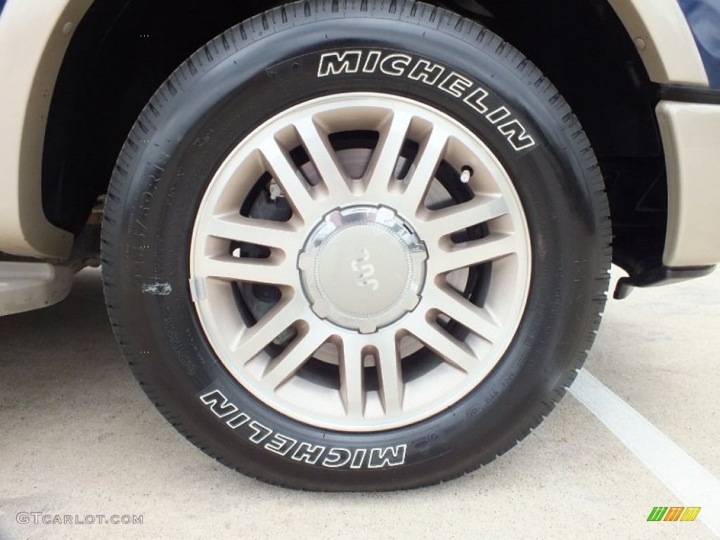 2010 F150 King Ranch SuperCrew - Dark Blue Pearl Metallic / Chapparal Leather photo #46