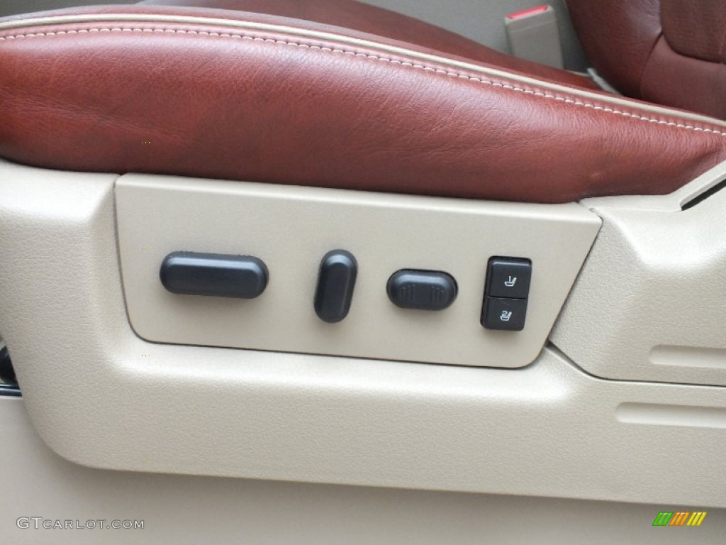 2010 F150 King Ranch SuperCrew - Dark Blue Pearl Metallic / Chapparal Leather photo #50