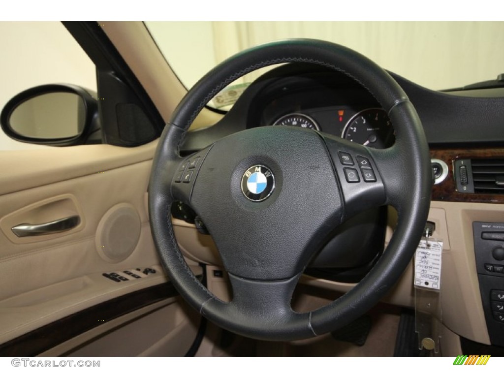 2006 BMW 3 Series 325i Sedan Beige Steering Wheel Photo #61652569
