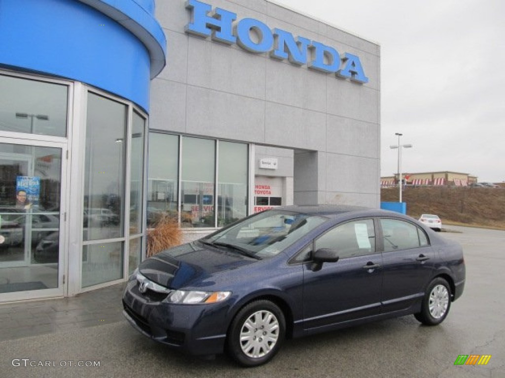 2009 Civic DX-VP Sedan - Royal Blue Pearl / Gray photo #1