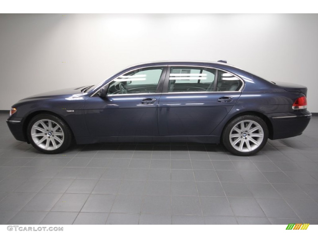 2004 7 Series 745Li Sedan - Toledo Blue Metallic / Basalt Grey/Flannel Grey photo #2
