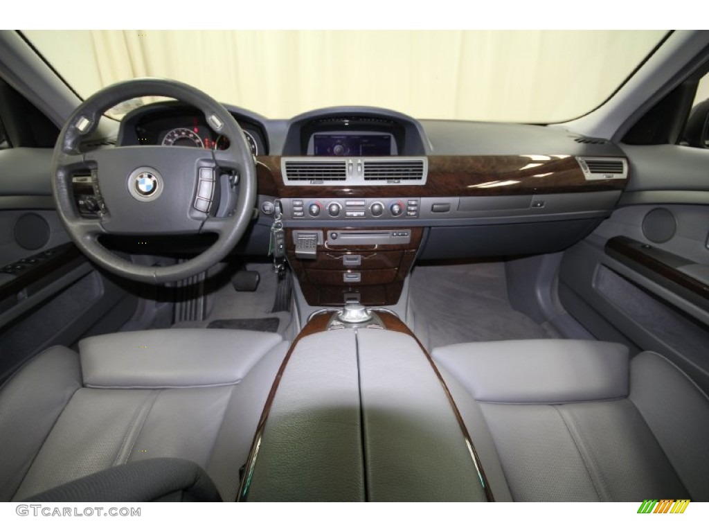 2004 7 Series 745Li Sedan - Toledo Blue Metallic / Basalt Grey/Flannel Grey photo #4