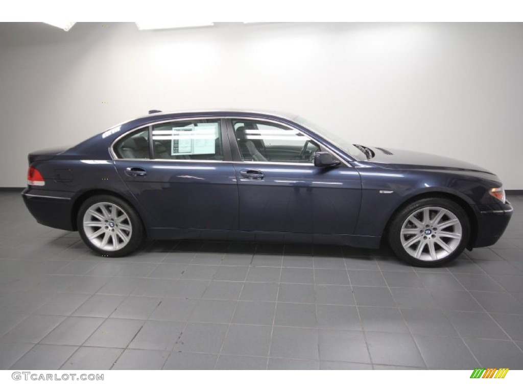 2004 7 Series 745Li Sedan - Toledo Blue Metallic / Basalt Grey/Flannel Grey photo #7