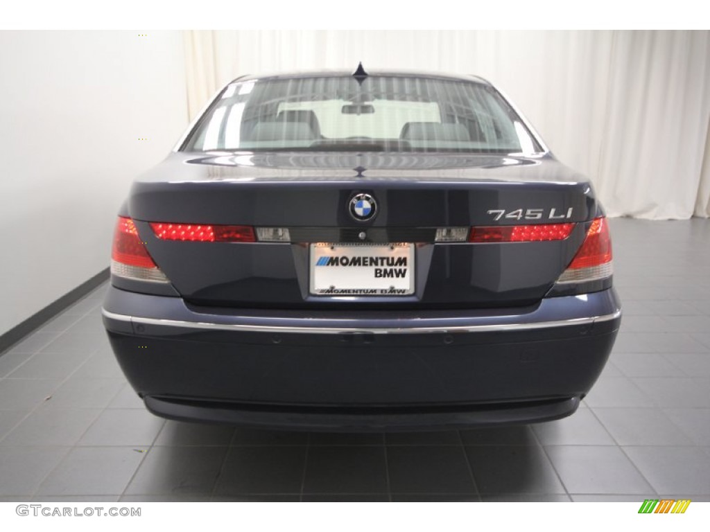 2004 7 Series 745Li Sedan - Toledo Blue Metallic / Basalt Grey/Flannel Grey photo #14
