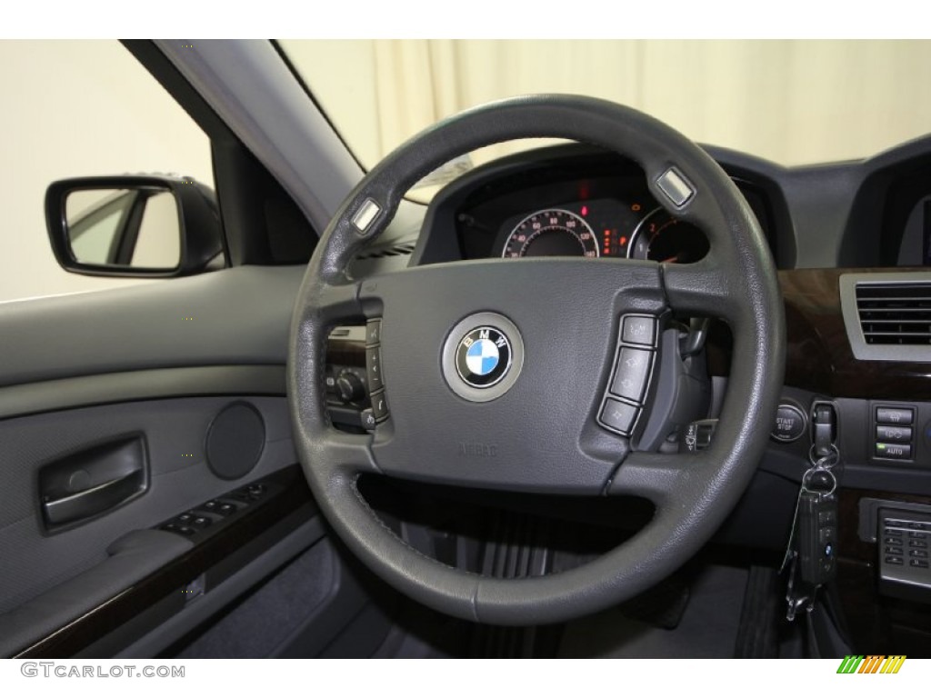 2004 7 Series 745Li Sedan - Toledo Blue Metallic / Basalt Grey/Flannel Grey photo #37