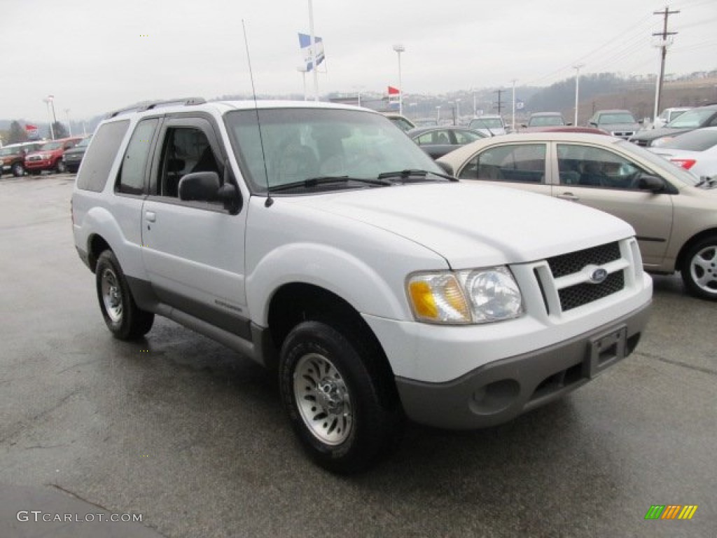 2001 Explorer Sport 4x4 - Oxford White / Dark Graphite photo #9