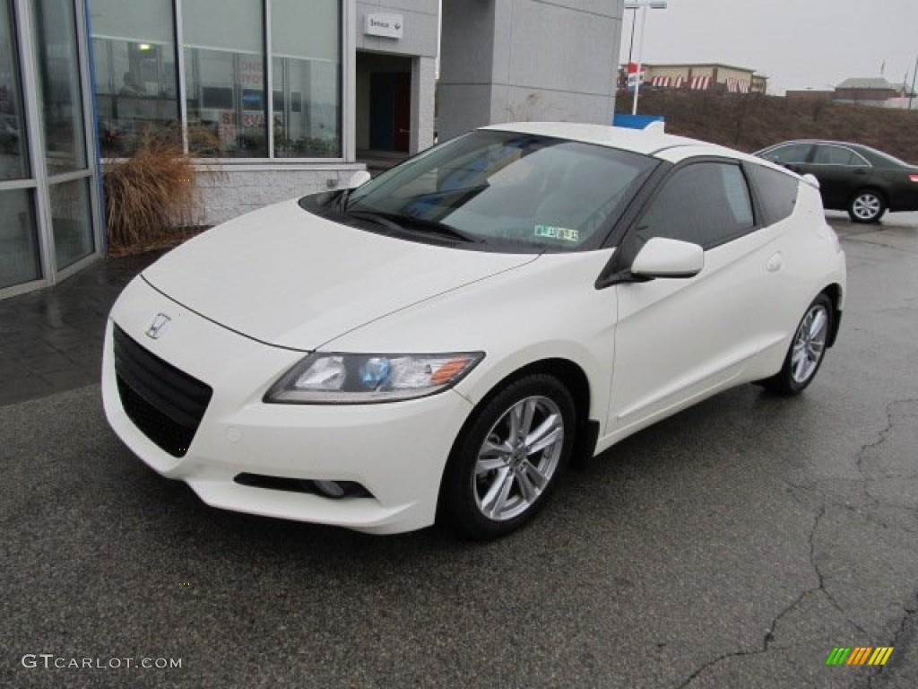 Premium White Pearl 2011 Honda CR-Z EX Navigation Sport Hybrid Exterior Photo #61654384