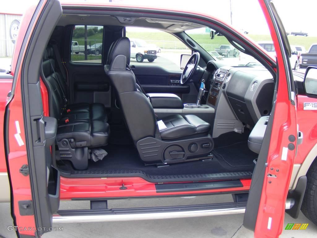 2004 F150 Lariat SuperCab 4x4 - Bright Red / Black/Medium Flint photo #30