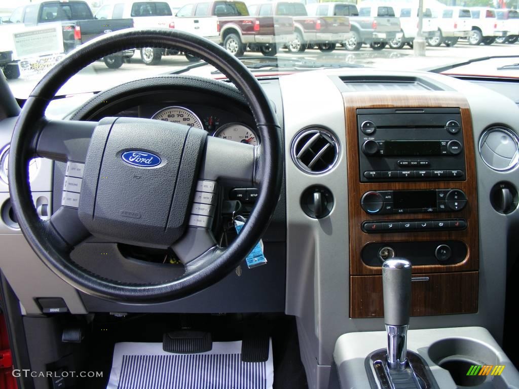 2004 F150 Lariat SuperCab 4x4 - Bright Red / Black/Medium Flint photo #47