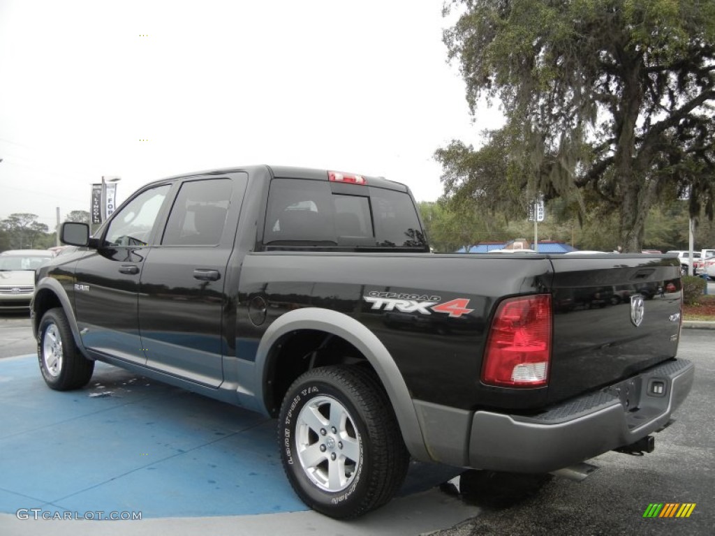 2009 Ram 1500 TRX4 Crew Cab 4x4 - Brilliant Black Crystal Pearl / Dark Slate/Medium Graystone photo #3