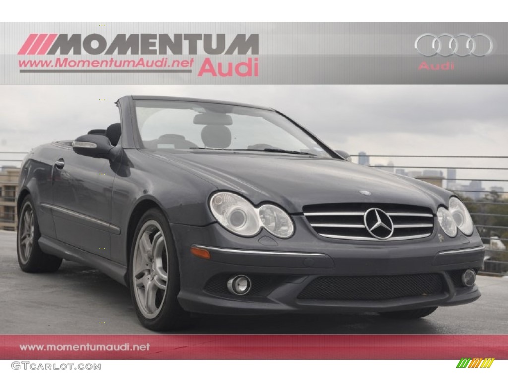 2008 CLK 550 Cabriolet - Steel Grey Metallic / Black photo #1